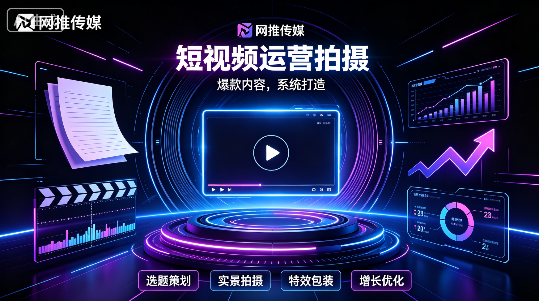 网推传媒短视频运营策划与数据分析后台